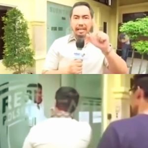 Viral Di Media Sosial, Seorang Oknum Anggota Polsek Kembangan Menyuruh Salah Satu Jurnalis Berbicara Dengan Pohon
