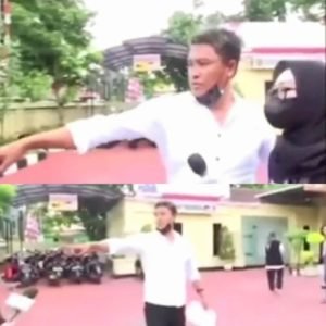 Viral Di Media Sosial, Seorang Oknum Anggota Polsek Kembangan Menyuruh Salah Satu Jurnalis Berbicara Dengan Pohon