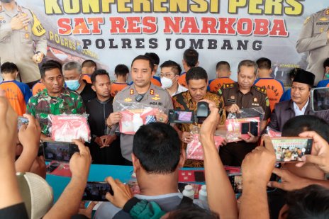 Polres Jombang Menggelar Giat Operasi Tumpas Semeru 2022 Dan Berhasil Meringkus 27 Tersangka