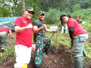 Perhutani KPH Lawu Ds Bersama Forkopimca Plaosan Tanam Pohon di Lereng Gunung Lawu Magetan