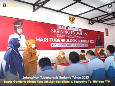 Jelang Hari Tuberculosis Sedunia 2023, Lapas Mojokerto Gandeng Dinas Kesehatan Kota Lakukan Screening TB, HIV Dan PTM