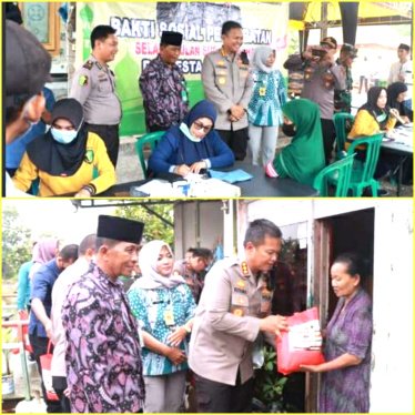 Membangun Rasa Peduli di Bulan Ramadhan, Kapolresta Sidoarjo Blusukan ke Perkampungan Salurkan Bansos