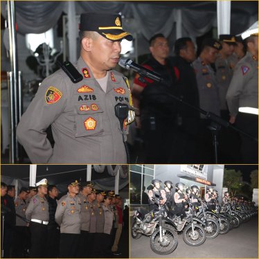 Wakapolrestabes Surabaya Pimpin Apel Gelar Pasukan Pengamanan Malam Takbiran Idul Fitri 1444 H