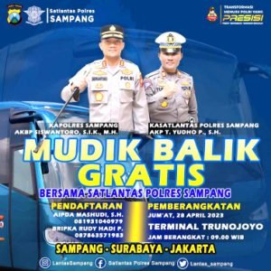 Polres Sampang Siapkan 2 Bus, Pemudik Yang Akan Balik Menuju Kota Surabaya & Ibu Kota Jakarta