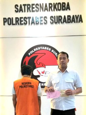 Seorang Petani Asal Pasuruan di Bekuk Satnarkoba Polrestabes Surabaya