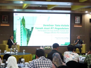 PT Pegadaian menggelar kegiatan seminar Tata Kelola Tanah Aset PT Pegadaian,