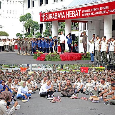 Peringatan HUT Satpol PP dan DPKP Kota Surabaya:
