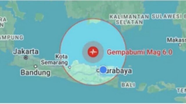 Gempa Magnitudo 6,0 di Tuban