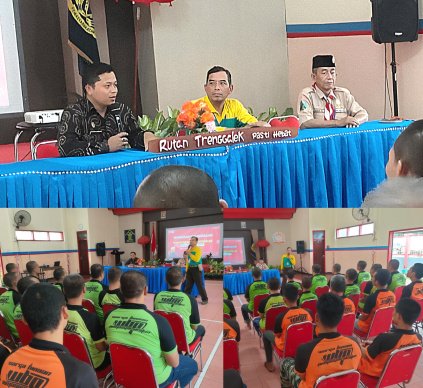 Rutan Kelas IIB Trenggalek Laksanakan Binaan Wawasan Kebangsaan Bagi Warga Binaan