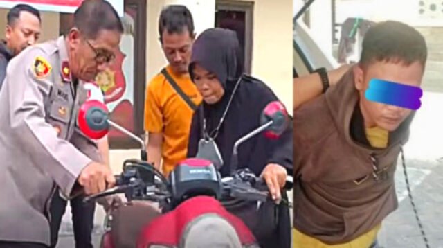 Polsek Sukolilo Kembalikan Sepeda Motor Curian ke Pemiliknya