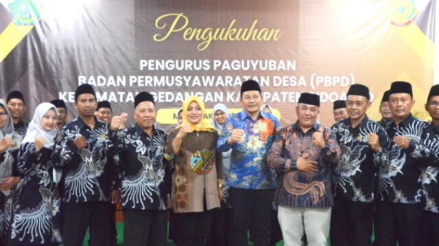 Plt. Bupati Sidoarjo Hadiri Pengukuhan Pengurus PBPD Kecamatan Gedangan, Soroti Peran Vital BPD