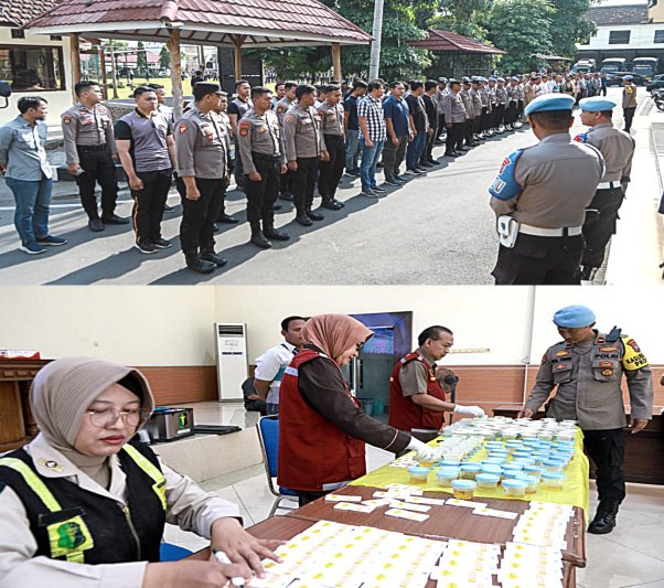 Antisipasi Penyalahgunaan Narkoba, Polres Jombang Gelar Tes Urine Dadakan