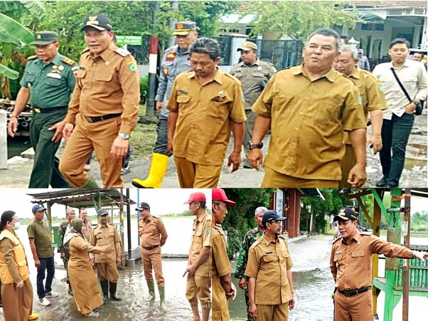 Plt. Bupati Sidoarjo Sidak Lokasi Banjir di Prambon dan Tarik, Pastikan Penanganan Berjalan Optimal