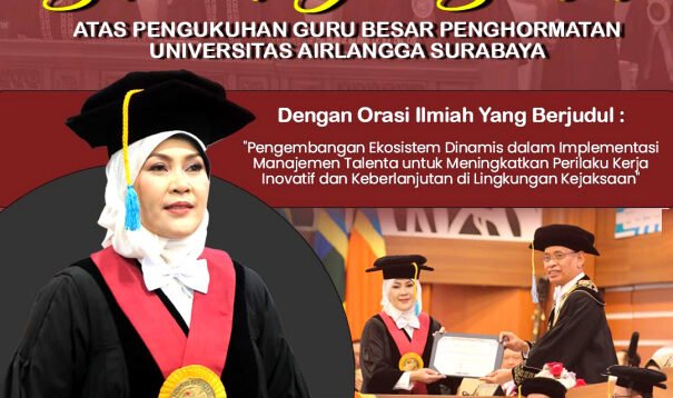 Kajati Jatim Mia Amiati Dikukuhkan Sebagai Guru Besar Kehormatan di Universitas Airlangga