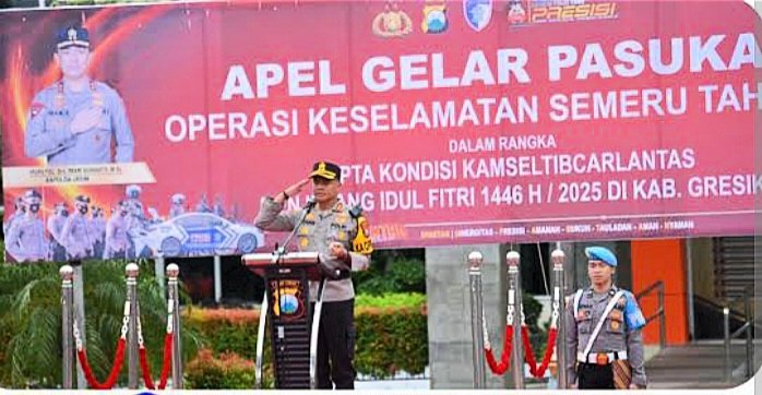 Apel Gelar Pasukan Operasi Keselamatan Semeru 2025, Polres Gresik Tindak Tegas Beberapa Poin Pelanggaran