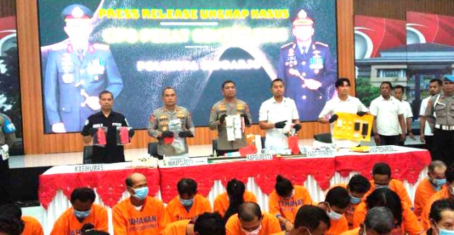 Operasi Pekat Semeru 2025: Polresta Sidoarjo Ungkap 185 Kasus dan Tangkap 197 Pelaku