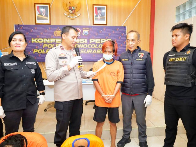 Polsek Wonocolo Berhasil Bongkar Komplotan Curanmor di Permukiman Elit Wonocolo Surabaya