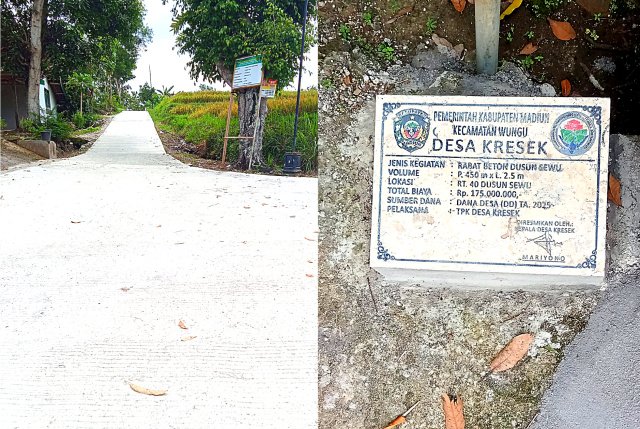 Permudah Akses Warga, Pemdes Kresek Tuntaskan Rabat beton
