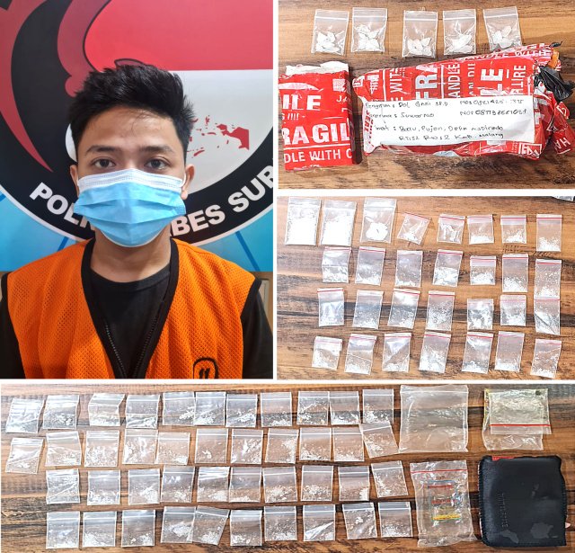 Polrestabes Surabaya Tangkap Pengedar Sabu, Amankan 17,75 Gram Narkotika dan Puluhan Plastik Klip