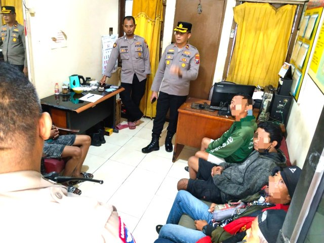 Operasi Pekat, Polsek Wonocolo Amankan 7 Juru Parkir Liar di Surabaya