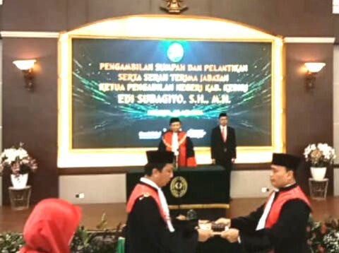 Sumpah Janji, Pelantikan, dan Serah Terima Jabatan Ketua Pengadilan Negeri Kabupaten Kediri