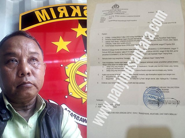 Berkas Dinyatakan P21, Tidak Ada Uang Ganti Rugi Dari Terlapor Oknum Pegawai Pelni