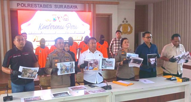 Polisi Bongkar Aksi Premanisme Berkedok LSM di Surabaya, Lima Orang Ditangkap