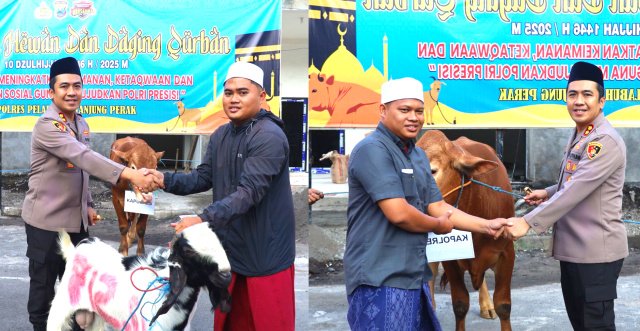 Wujud Kepedulian dan Komitmen Polri Presisi: Polres Pelabuhan Tanjung Perak Salurkan 51 Hewan Kurban Jelang Iduladha 1446 H