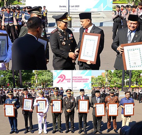 HUT Bhayangkara ke-79 di Surabaya: Kapolrestabes Sampaikan Peningkatan Kepercayaan Publik terhadap Polri