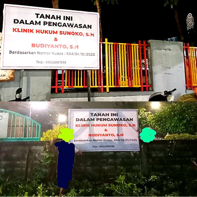 Klinik Hukum Sunoko dan Budiyanto Dampingi Ahli Waris Pasang Plang di Tanah Milik Ahli Waris