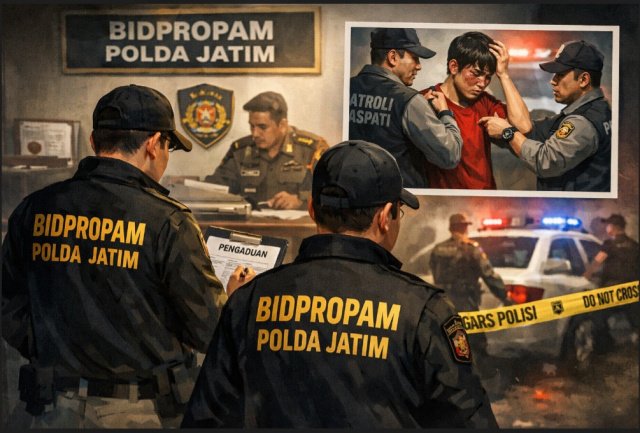 Aduan Dugaan Kekerasan Anak Libatkan Oknum Patroli Raspati, Bidpropam Polda Jatim Turun Tangan