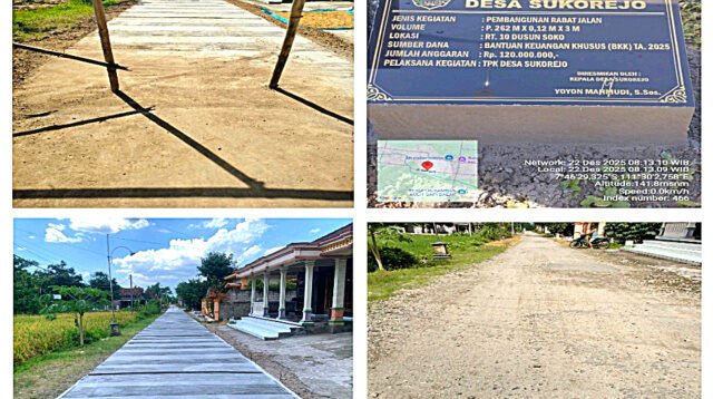 Pemdes Sukorejo Tuntaskan Rabat Jalan, Permudah Akses Warga dan Pertanian di Dusun Soko