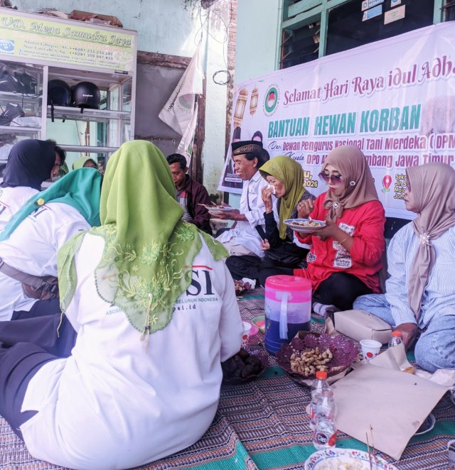 Iduladha 1447 H, DPD APPSI Jombang Sembelih 6 Ekor Kambing Kurban, Perkuat Semangat Berbagi dan Solidaritas