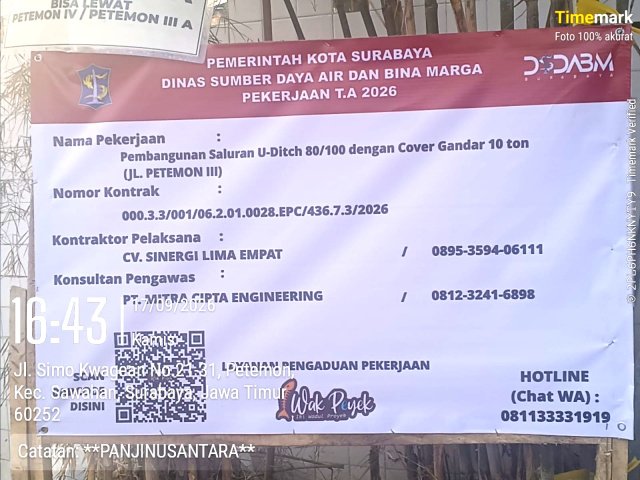 Metode Dewatering dan K3 Diabaikan, Proyek Box Culvert Petemon III Surabaya Disorot