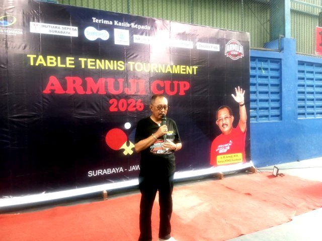 Armuji Cup 2026 Resmi Dibuka, 305 Peserta Ikuti Turnamen Tenis Meja di Surabaya
